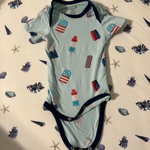 Cute Popsicle Print Kids One Piece - Blue